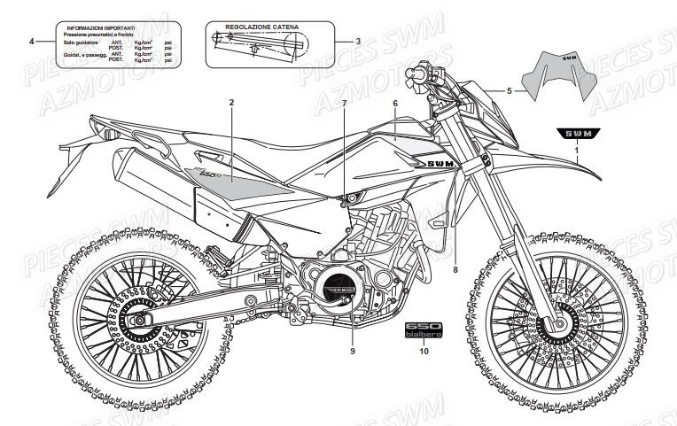 Decors SWM Pieces SWM ENDURO RS 650R