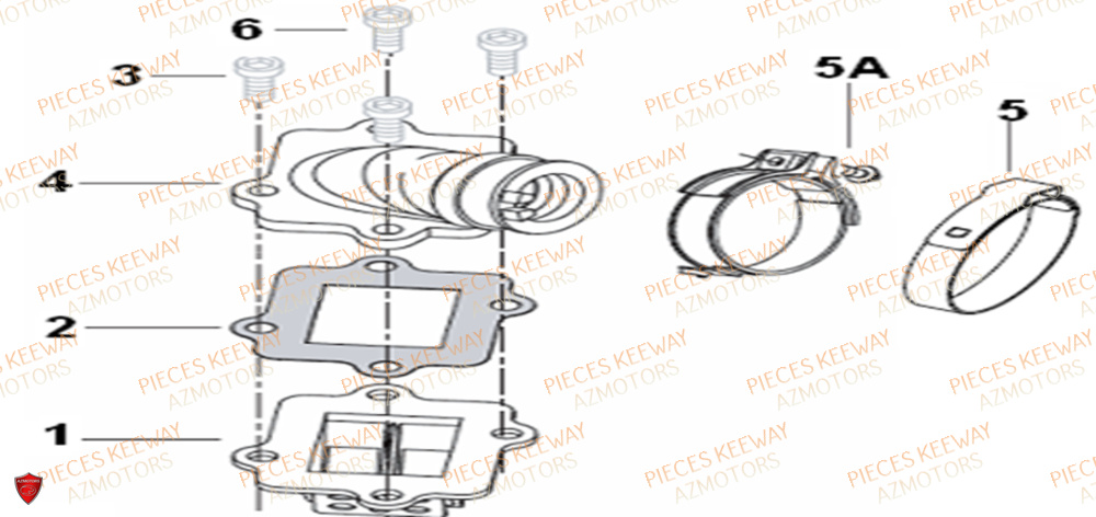Admission  Pieces KEEWAY Origine RY6 50 2011-2016
