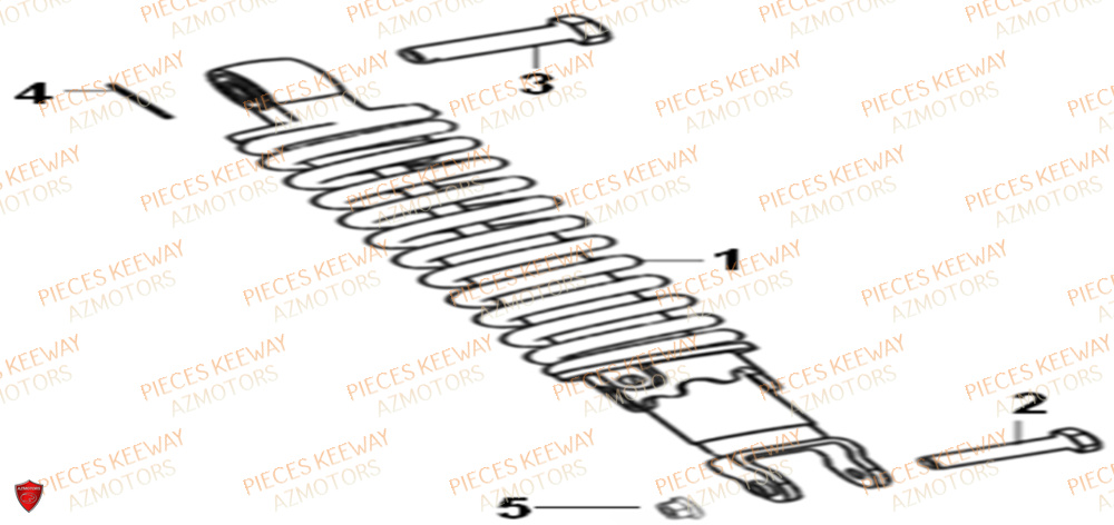 Amortisseur  Pieces KEEWAY Origine RY6 50 2011-2016
