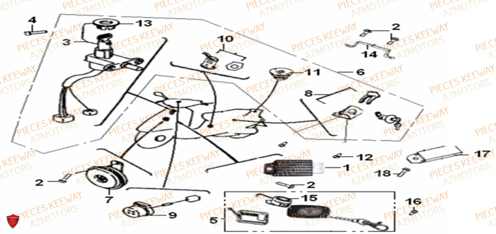 Composant Electronique  Pieces KEEWAY Origine RY6 50 2011-2016
