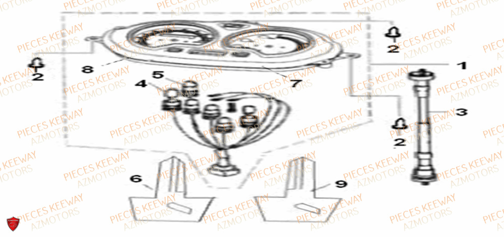Compteur Analogique  Pieces KEEWAY Origine RY6 50 2011-2016
