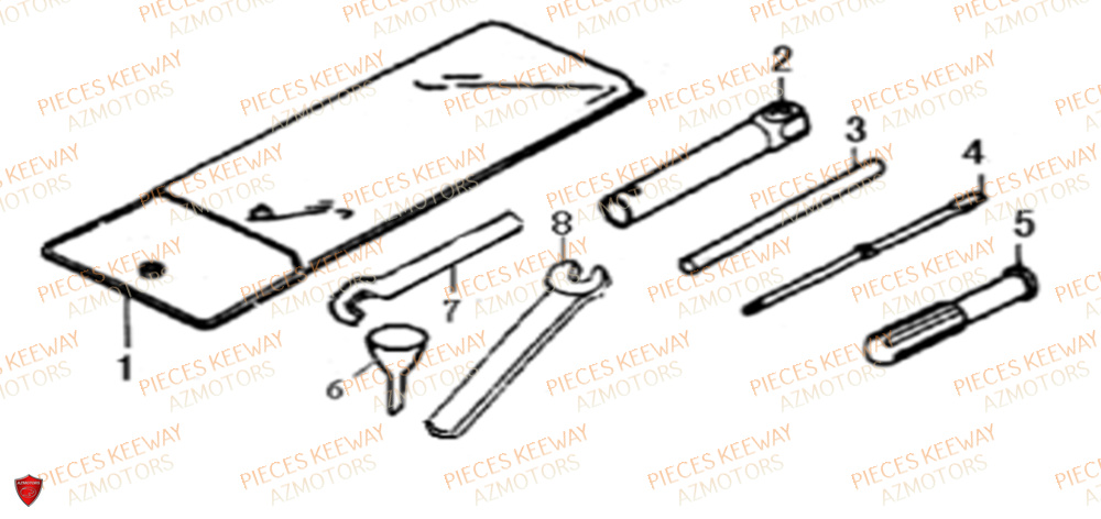 Outils  Pieces KEEWAY Origine RY6 50 2011-2016
