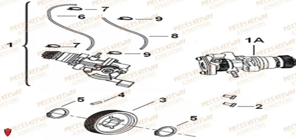 Pompe A Huile  Pieces KEEWAY Origine RY6 50 2011-2016
