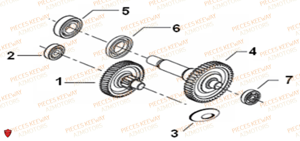 Transmission  Pieces KEEWAY Origine RY6 50 2011-2016
