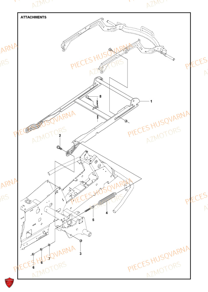 Accessoires HUSQVARNA PIECES TONDEUSE AUTOPORTEE R 216T AWD RIDER HUSQVARNA