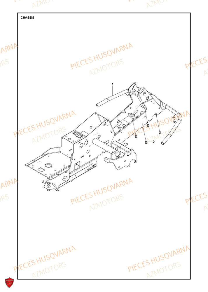 Chassis HUSQVARNA PIECES TONDEUSE AUTOPORTEE R 216T AWD RIDER HUSQVARNA