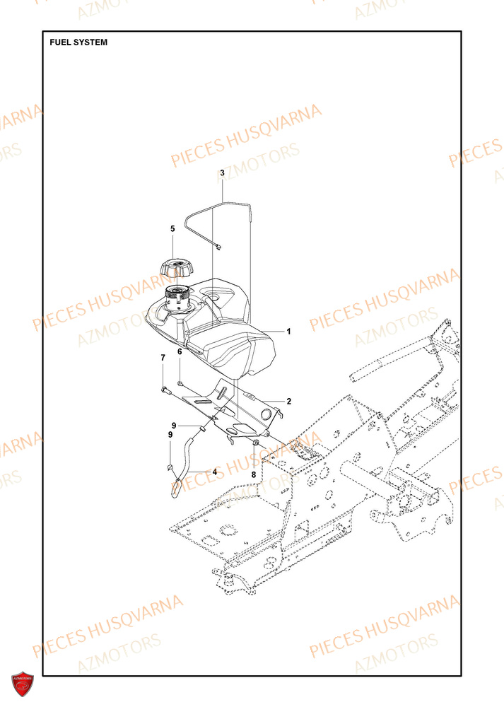 Systeme De Carburant HUSQVARNA PIECES TONDEUSE AUTOPORTEE R 216T AWD RIDER HUSQVARNA