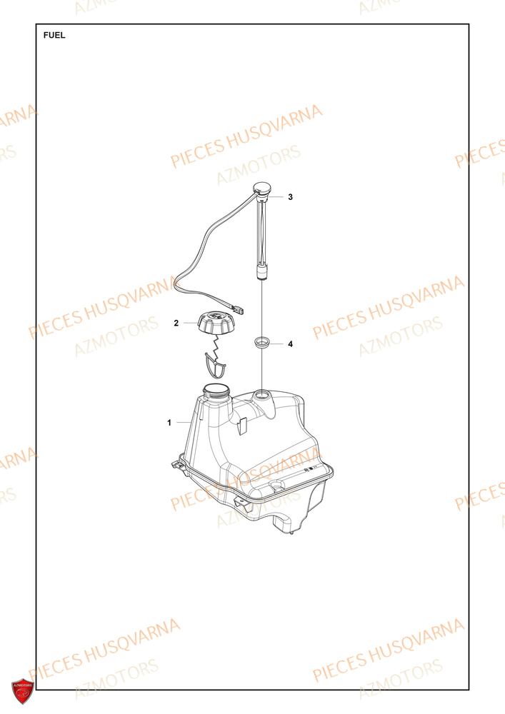 Systeme De Carburant AZMOTORS PIECES TONDEUSE AUTOPORTEE R 418TSX AWD HUSQVARNA