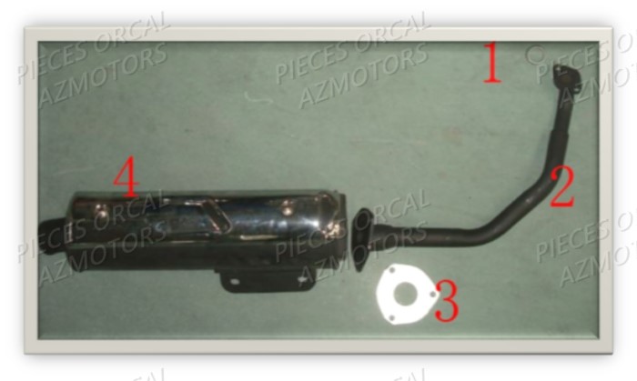 Echappement ORCAL Pièces Orcal RAPTOR 50cc 2 temps