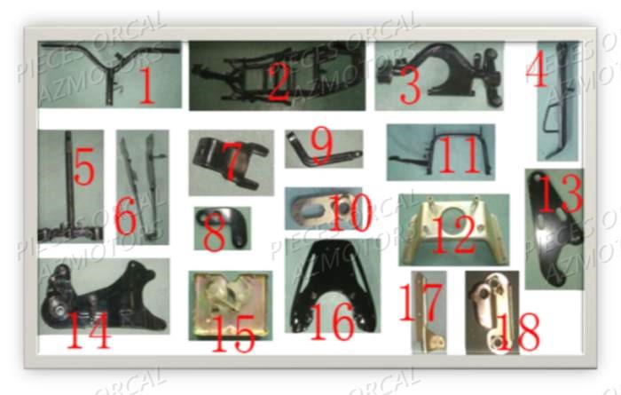 Guidon ORCAL Pièces Orcal RAPTOR 50cc 2 temps