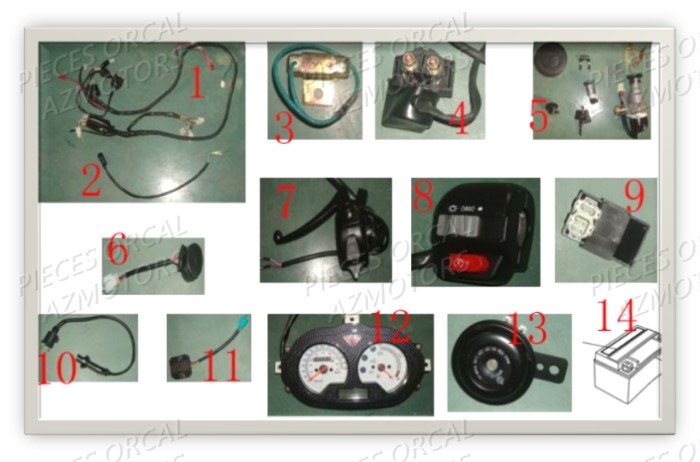 Systeme Electrique ORCAL Pièces Orcal RAPTOR 50cc 2 temps