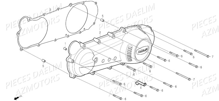 Carter De Transmission DAELIM Pièces Scooter DAELIM S-FIVE 50cc 4T (2009)
