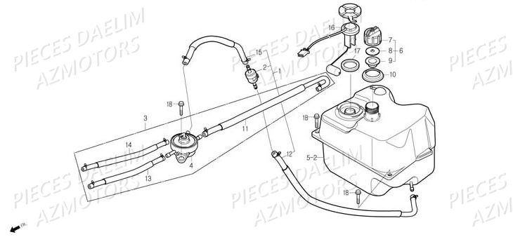 RESERVOIR A CARBURANT AZMOTORS S FIVE 2009