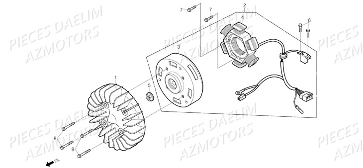 Stator DAELIM Pièces Scooter DAELIM S-FIVE 50cc 4T (2009)
