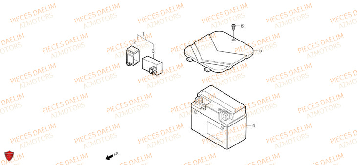 Batterie DAELIM Pièces Scooter DAELIM S-FIVE SPORT 50cc 4T

