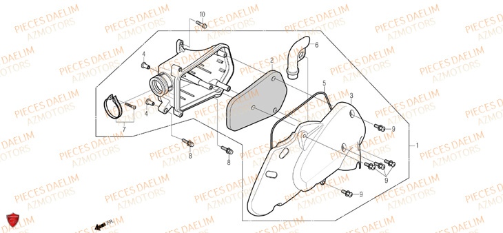 Filtre A Air DAELIM Pièces Scooter DAELIM S-FIVE SPORT 50cc 4T
