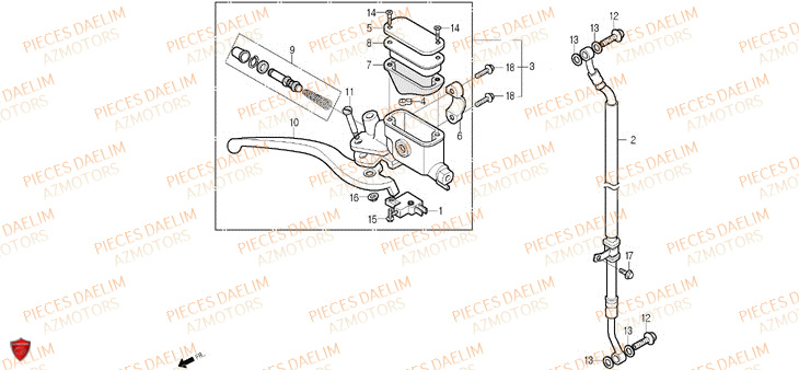 MAITRE CYLINDRE AVANT AZMOTORS S FIVE SPORT