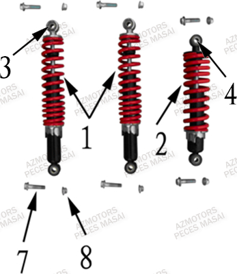 Amortisseurs MASAI Pièces Quad S110