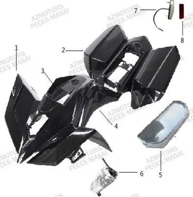 Carrosserie MASAI Pièces Quad S110