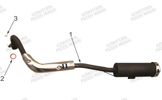 Echappement MASAI Pièces Quad S110