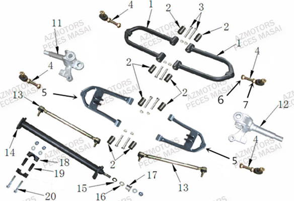 SUSPENSION AVANT AZMOTORS S110