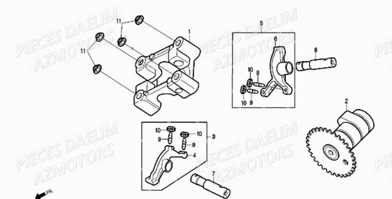 Arbre A Came DAELIM Pieces Scooter DAELIM S1 Injection 125cc