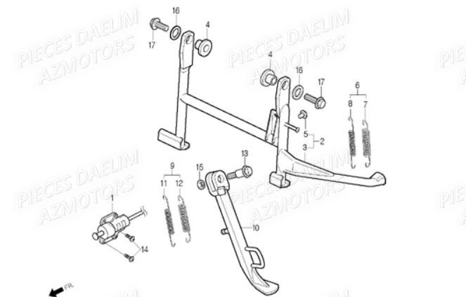 Bequille DAELIM Pieces Scooter DAELIM S1 Injection 125cc