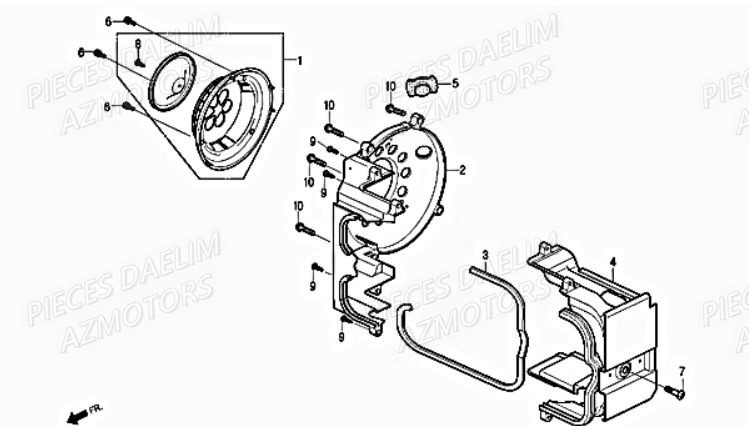 Cache Ventilateur DAELIM Pieces Scooter DAELIM S1 Injection 125cc