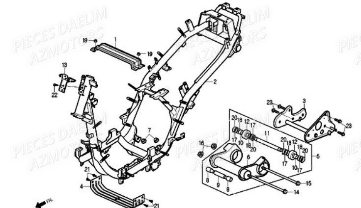 Chassis DAELIM Pieces Scooter DAELIM S1 Injection 125cc