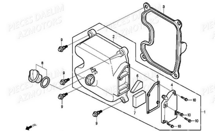 Couvre Cylindre DAELIM Pieces Scooter DAELIM S1 Injection 125cc
