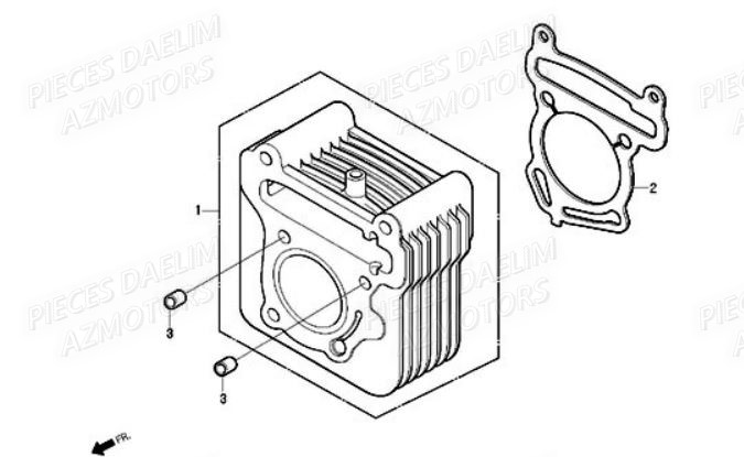 Cylindre DAELIM Pieces Scooter DAELIM S1 Injection 125cc