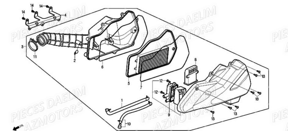 Filtre A Air DAELIM Pieces Scooter DAELIM S1 Injection 125cc