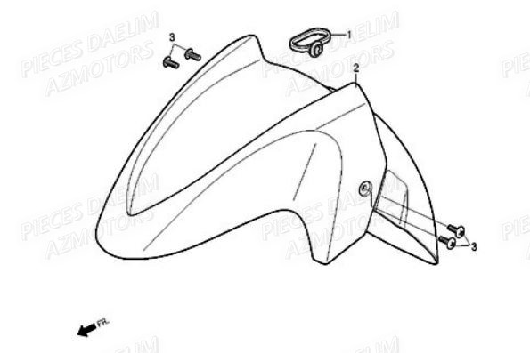 Garde Boue Avant DAELIM Pieces Scooter DAELIM S1 Injection 125cc