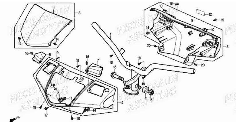 RIVET DAELIM (Dernières pièces disponibles) pour GUIDON de S1 125 INJECTION