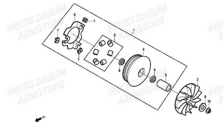 Joue Mobile DAELIM Pieces Scooter DAELIM S1 Injection 125cc
