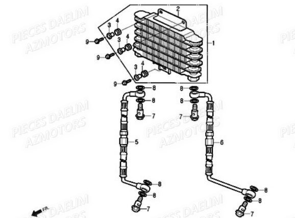 Radiateur DAELIM Pieces Scooter DAELIM S1 Injection 125cc