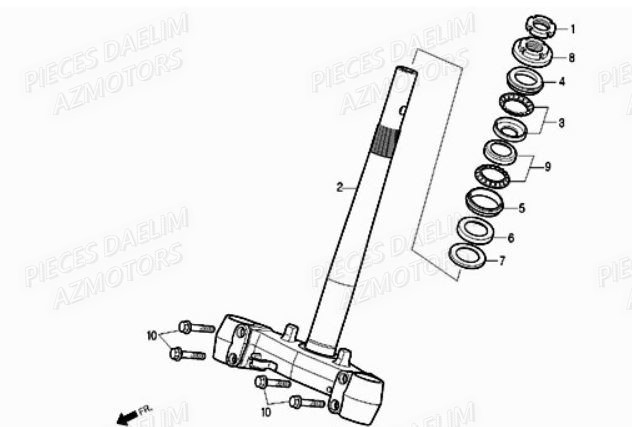 Te De Fourche DAELIM Pieces Scooter DAELIM S1 Injection 125cc