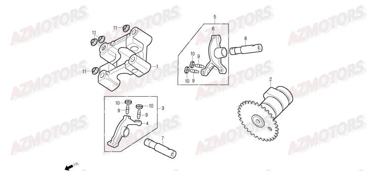 Arbre A Cames DAELIM Pieces Scooter DAELIM S1 Injection 125cc (2009)