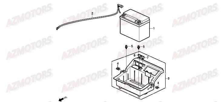 Batterie DAELIM Pieces Scooter DAELIM S1 Injection 125cc (2009)