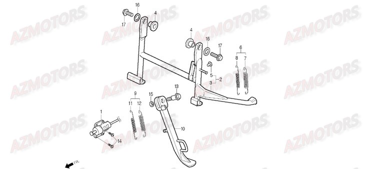 Bequilles DAELIM Pieces Scooter DAELIM S1 Injection 125cc (2009)