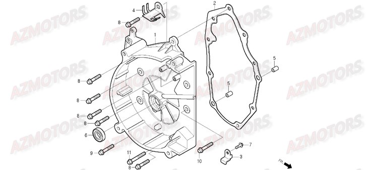 Carter Droit DAELIM Pieces Scooter DAELIM S1 Injection 125cc (2009)