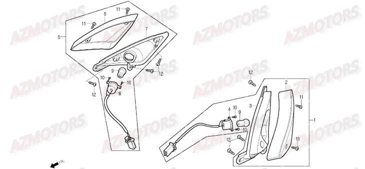 Clignotants 2 DAELIM Pieces Scooter DAELIM S1 Injection 125cc (2009)