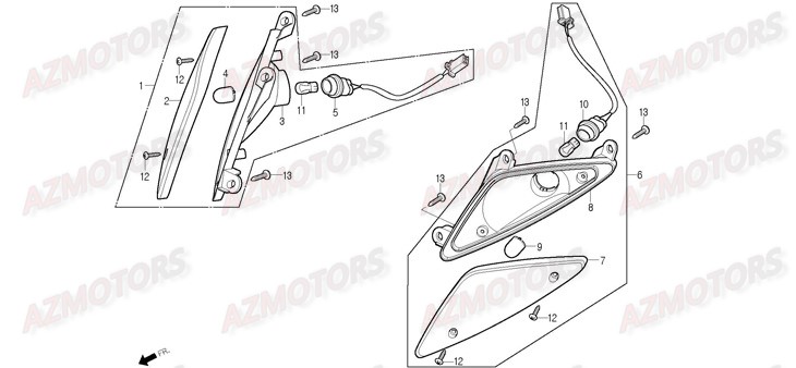 Clignotants DAELIM Pieces Scooter DAELIM S1 Injection 125cc (2009)