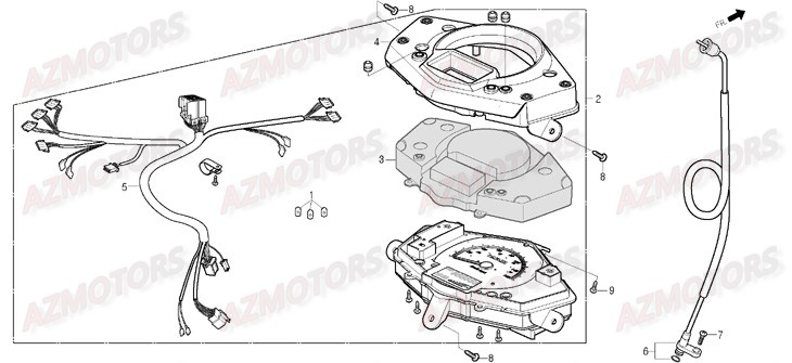 Compteur DAELIM Pieces Scooter DAELIM S1 Injection 125cc (2009)