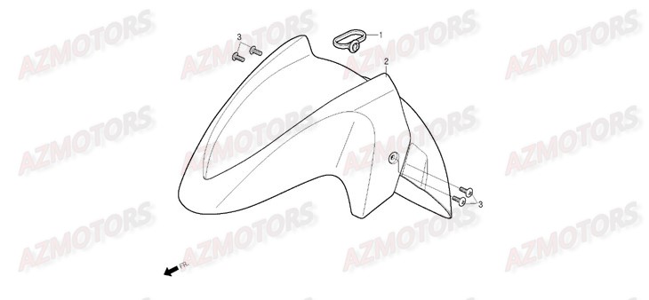 Garde Boue Avant DAELIM Pieces Scooter DAELIM S1 Injection 125cc (2009)