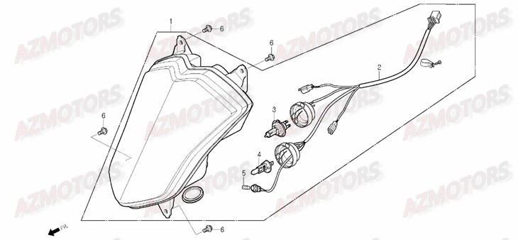 Optique De Phare DAELIM Pieces Scooter DAELIM S1 Injection 125cc (2009)