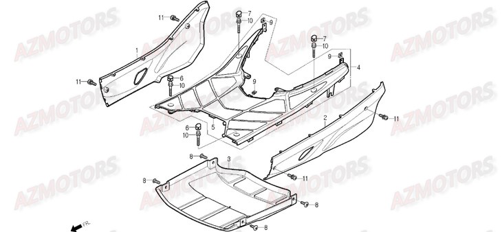 Plancher DAELIM Pieces Scooter DAELIM S1 Injection 125cc (2009)