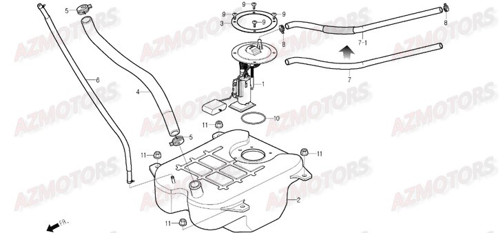 RESERVOIR DE CARBURANT DAELIM S1 INJECTION 2009