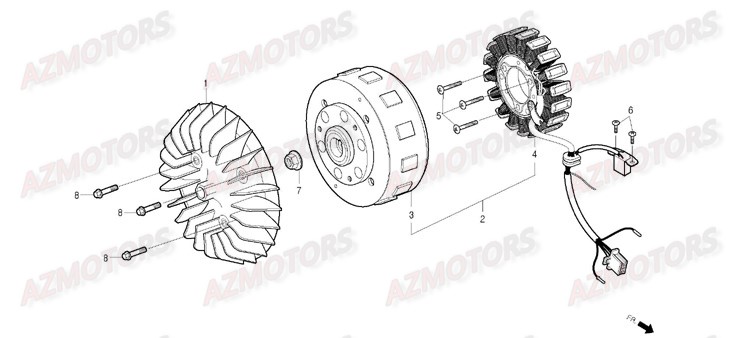 Stator Rotor DAELIM Pieces Scooter DAELIM S1 Injection 125cc (2009)