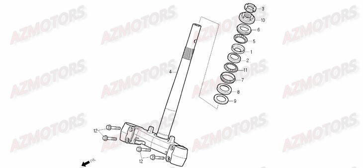 Te De Direction DAELIM Pieces Scooter DAELIM S1 Injection 125cc (2009)